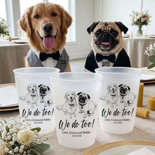 Custom--Pet- Portrait - Pet- Wedding - Personalized- Cups 1
