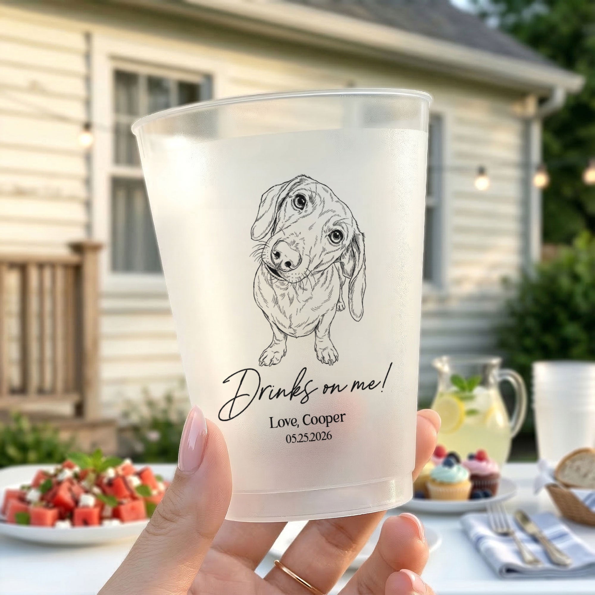 Custom--Pet- Portrait - Pet- Wedding - Personalized- Cups 2