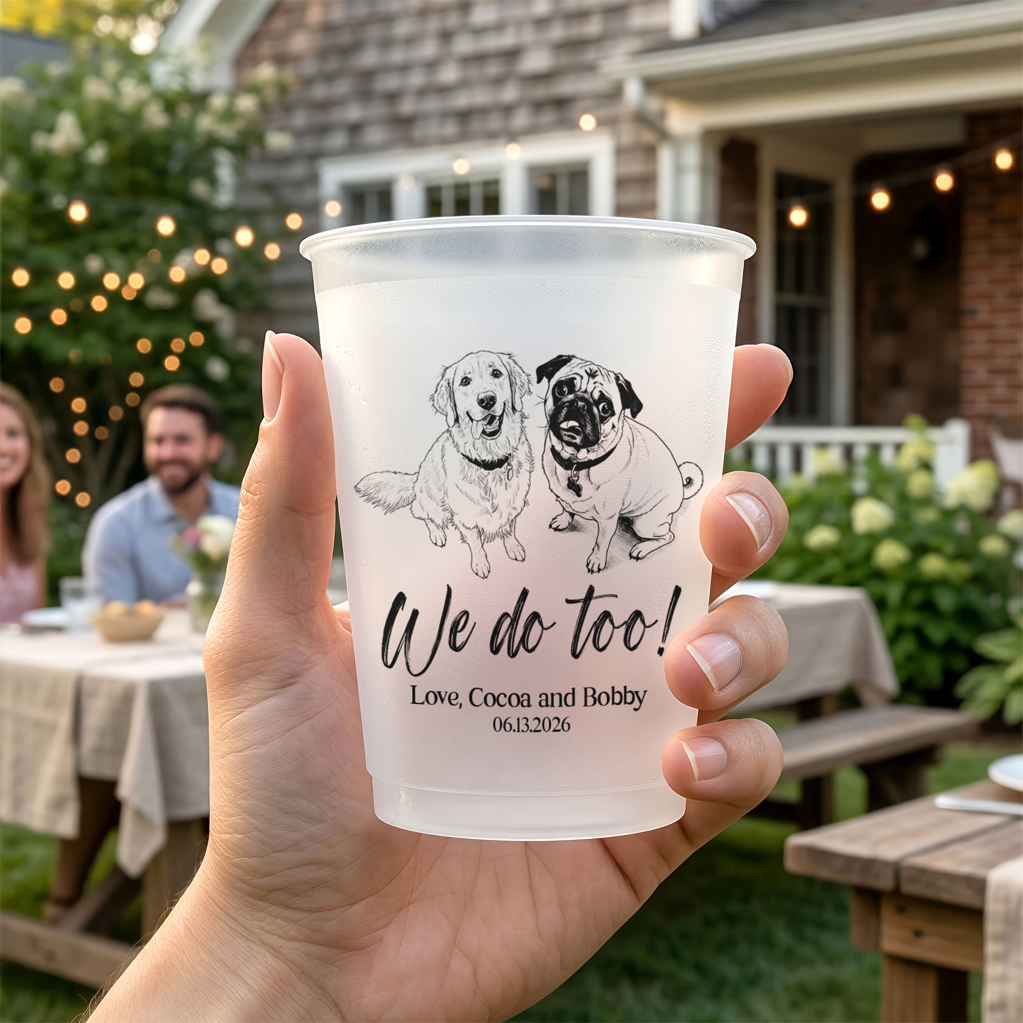 Custom--Pet- Portrait - Pet- Wedding - Personalized- Cups 3