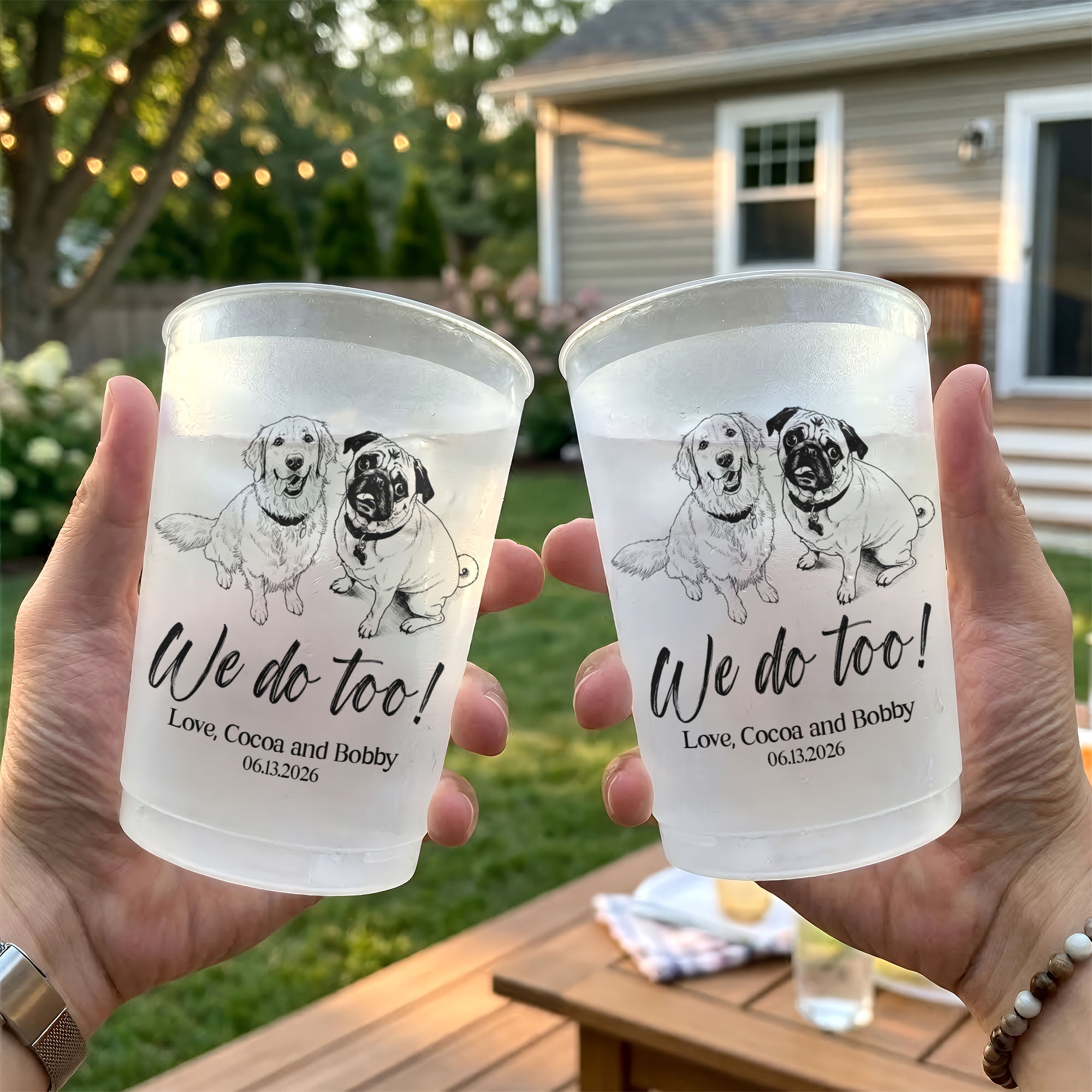 Custom--Pet- Portrait - Pet- Wedding - Personalized- Cups 4