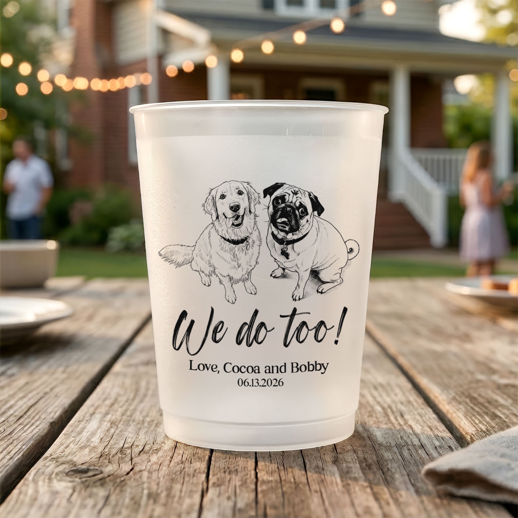 Custom--Pet- Portrait - Pet- Wedding - Personalized- Cups 5