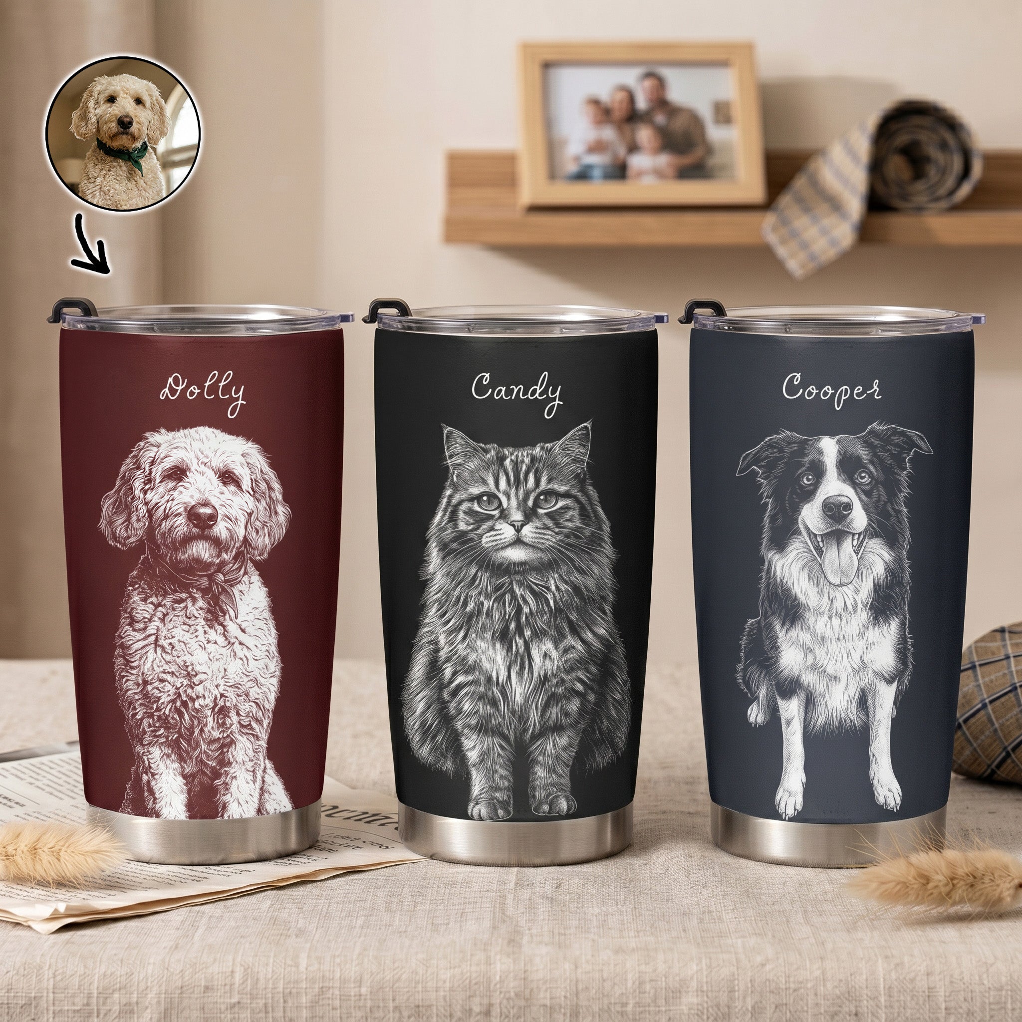Custom-Pet-Portrait-Sketch-Art-Gift-For-Dog-Lovers-Cat-Lovers-Personalized-Tumbler-Cup-1