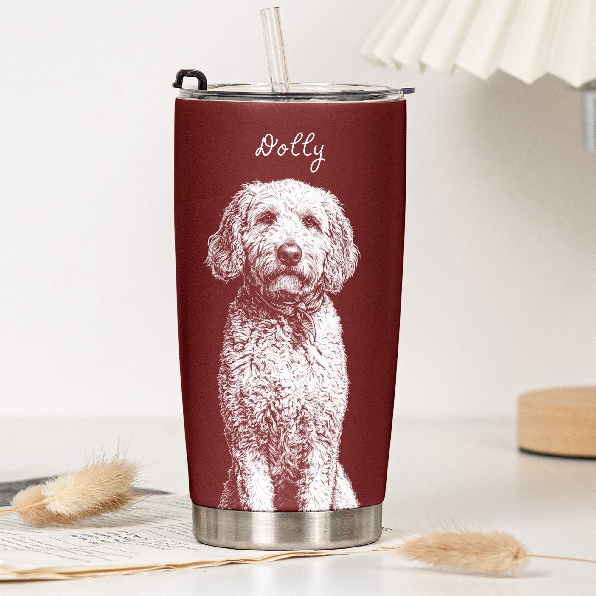 Custom-Pet-Portrait-Sketch-Art-Gift-For-Dog-Lovers-Cat-Lovers-Personalized-Tumbler-Cup-4