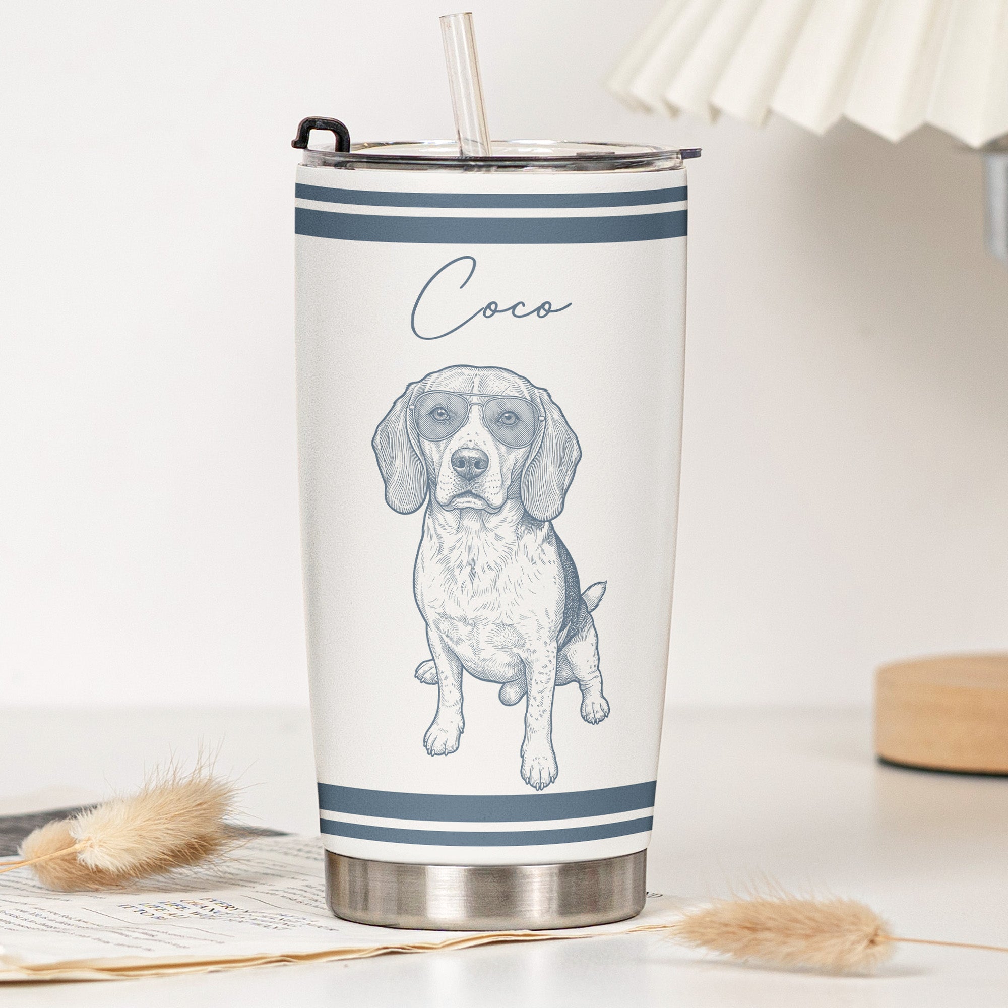 Custom-Pet-Portrait-Sketch-Art-Vintage-Retro-Gift-For-Pet-Lovers-Personalized-Tumbler-4