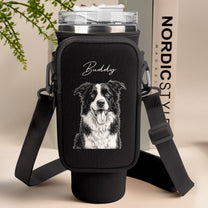 Custom-Pet-Portrait-Sketch-Line-Art-Custom-Water-Bottle-Carrier-Bag-3