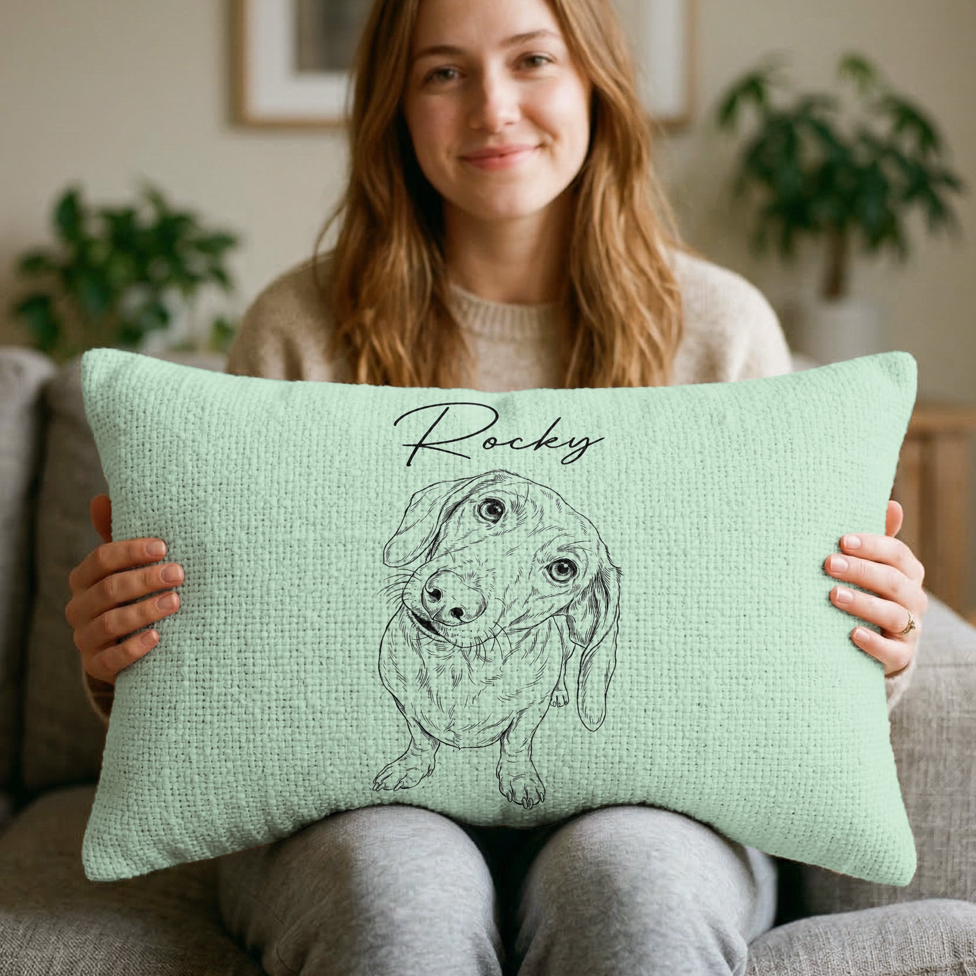 Custom-Pet-Portrait-Sketch-Line-Art-Gift-For-Dog-Lover-Cat-Lover-Personalized-Pillow-4