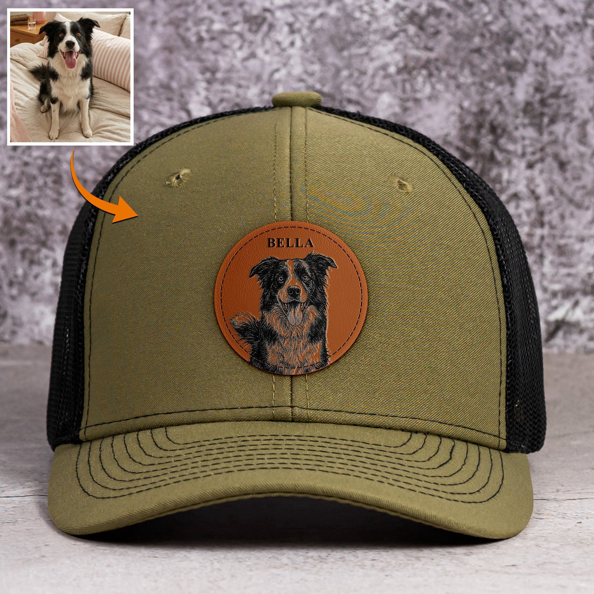 Custom_Pet_Portrait_Sketch_Line_Art_Gift_For_Pet_Lovers_Personalized_Cap_1