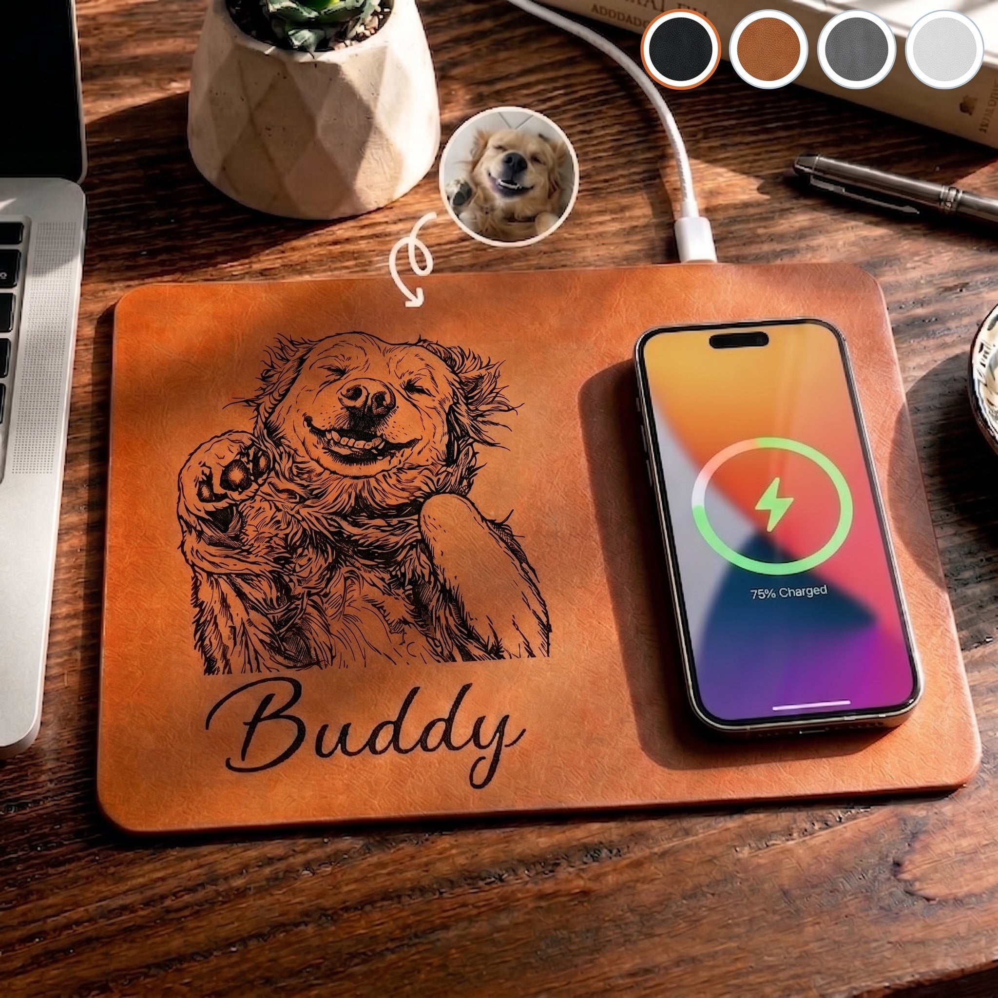 Custom-Pet-Portrait-Sketch-Line-Art-Gift-For-Pet-Lovers-Personalized-Charging-Pad1