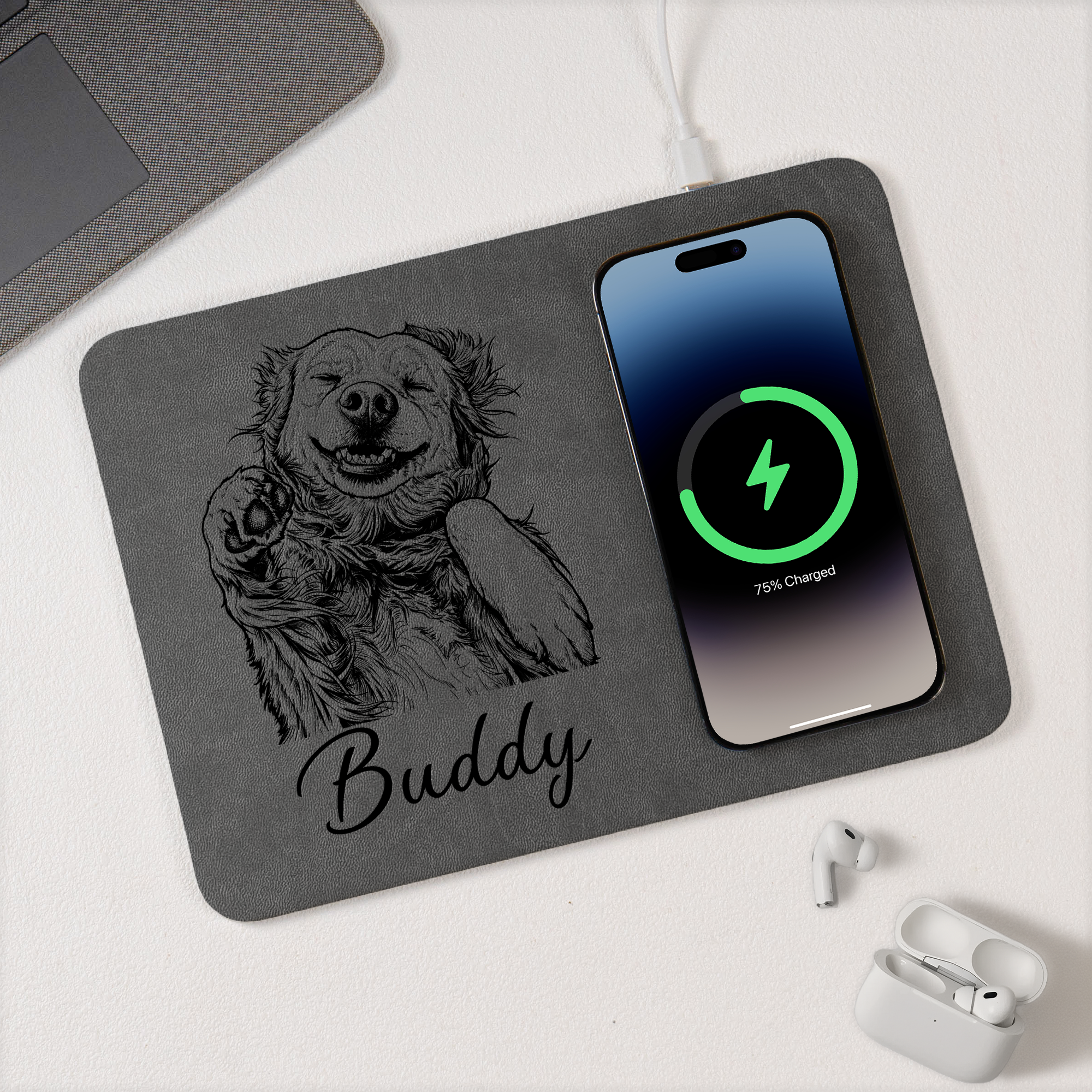 Custom-Pet-Portrait-Sketch-Line-Art-Gift-For-Pet-Lovers-Personalized-Charging-Pad5