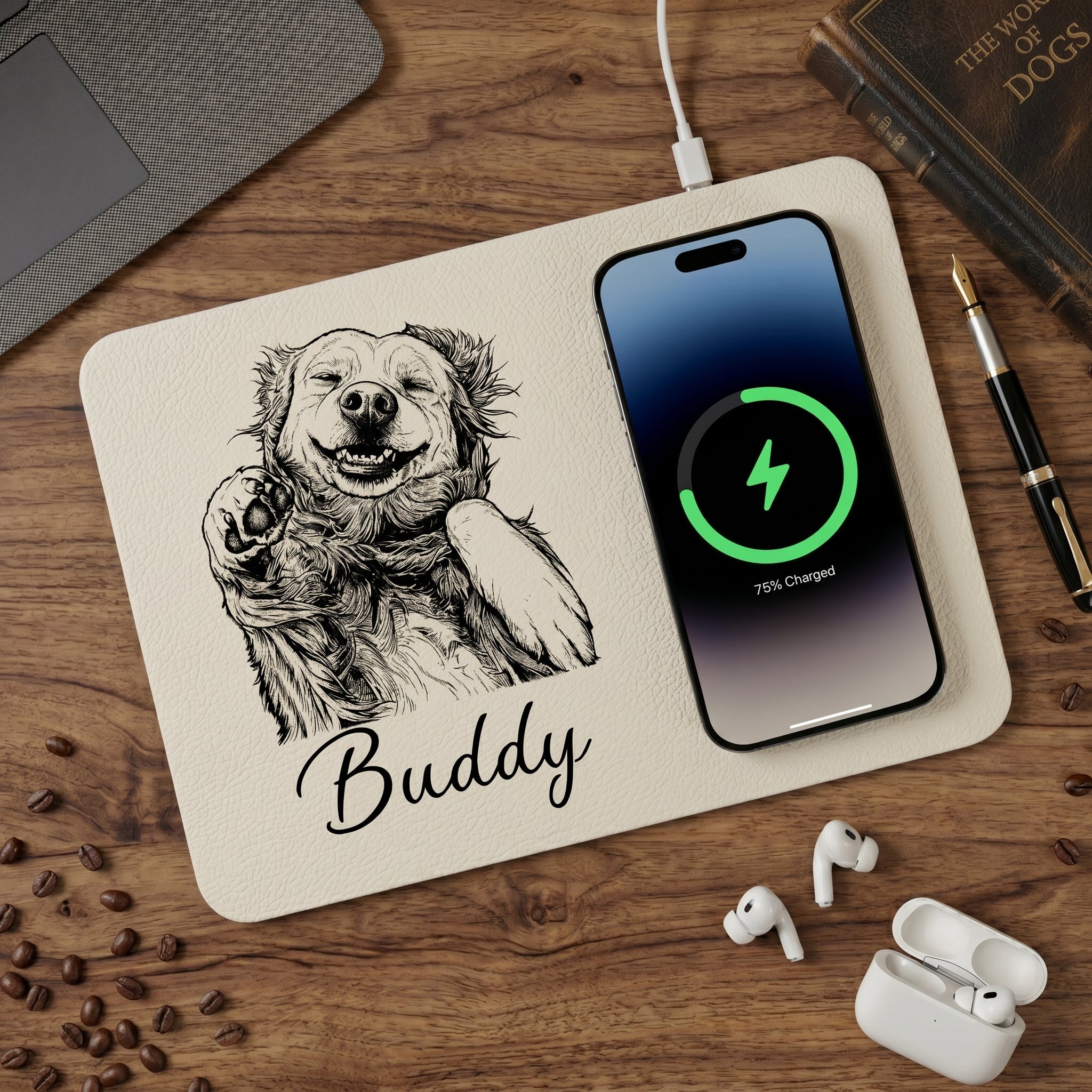 Custom-Pet-Portrait-Sketch-Line-Art-Gift-For-Pet-Lovers-Personalized-Charging-Pad6