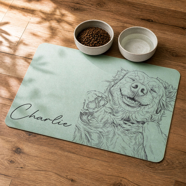 Custom-Pet-Portrait-Sketch-Line-Art-Gift-For-Pet-Lovers-Personalized-Pet-Feeding-Mat-2