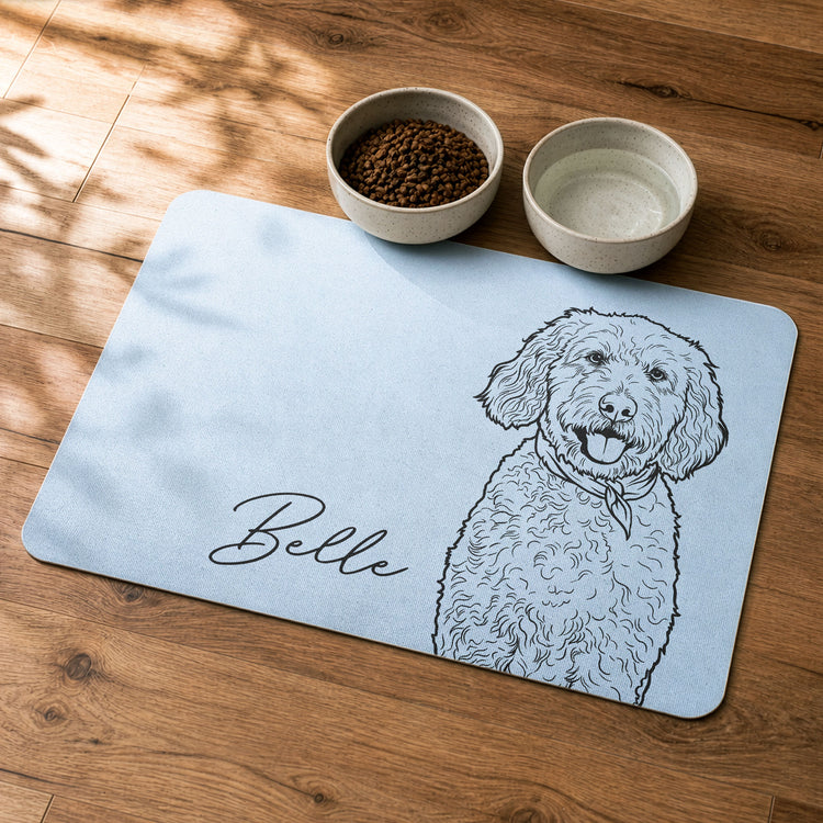 Custom-Pet-Portrait-Sketch-Line-Art-Gift-For-Pet-Lovers-Personalized-Pet-Feeding-Mat-3