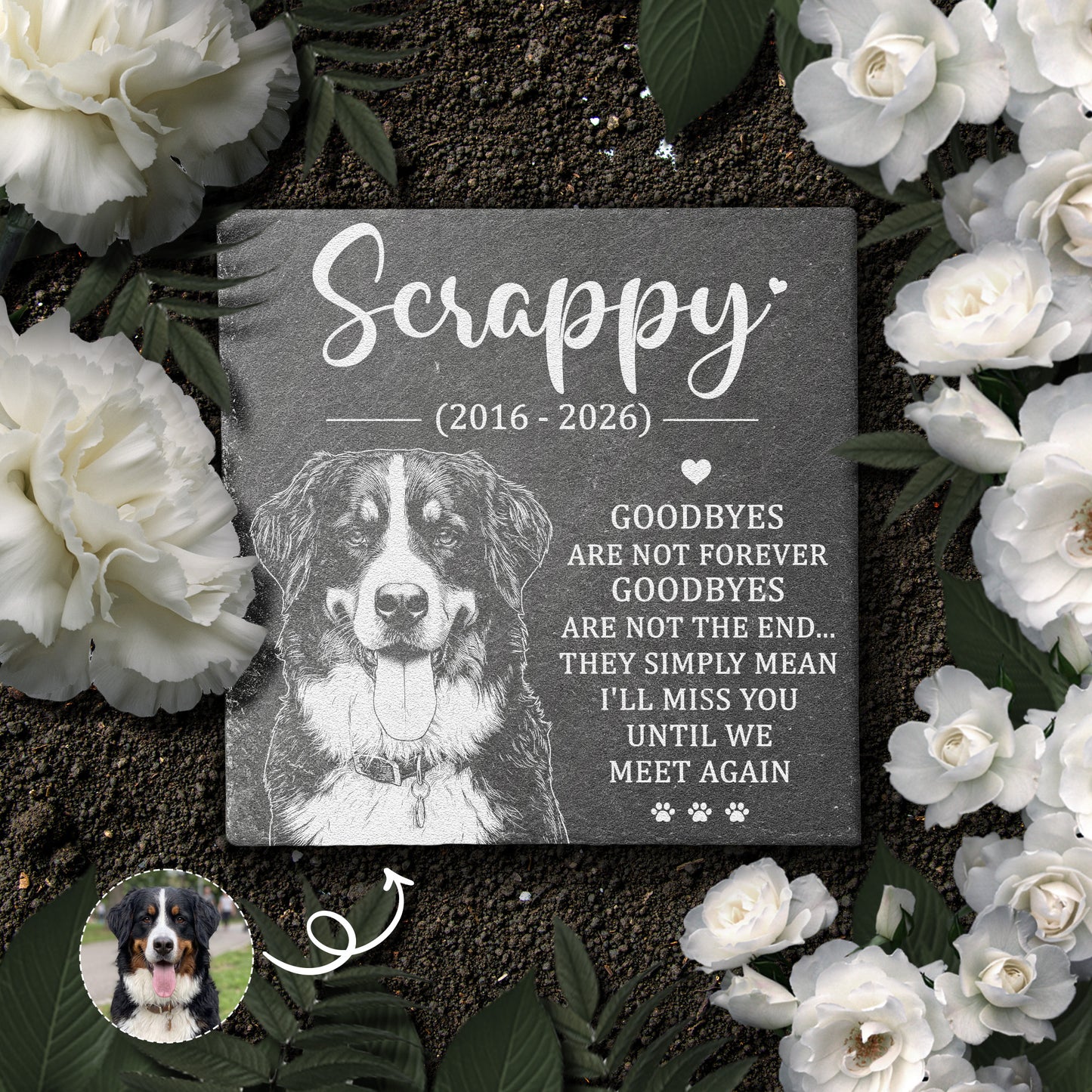 Custom-Pet-Portrait-Sketch-Line-Art-Memorial-Gift-For-Pet-Owner-Personalized-Garden-Stone-1