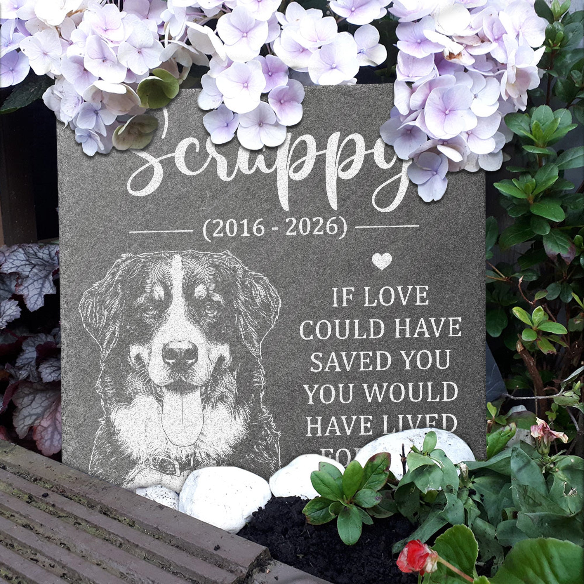 Custom-Pet-Portrait-Sketch-Line-Art-Memorial-Gift-For-Pet-Owner-Personalized-Garden-Stone-2
