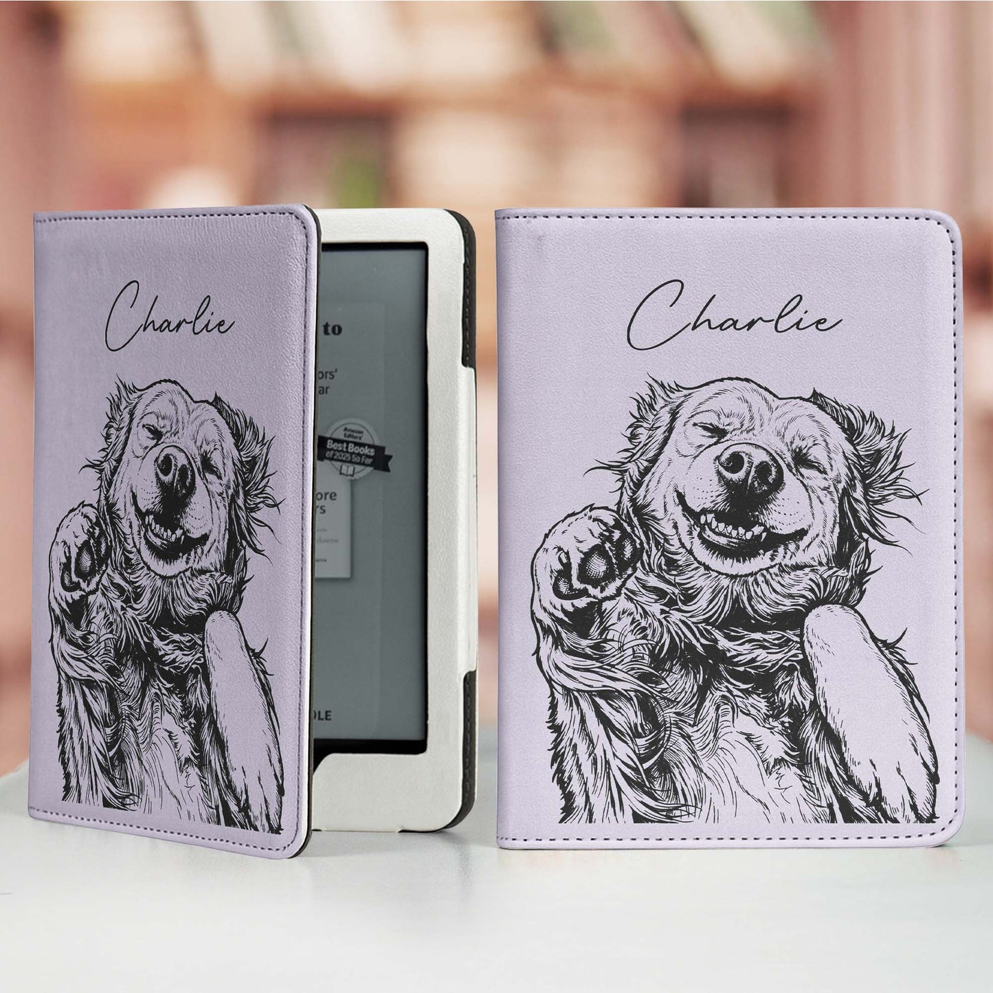 Custom-Pet-Portrait-Sketch-Line-Art-Personalized-Kindle-Case2