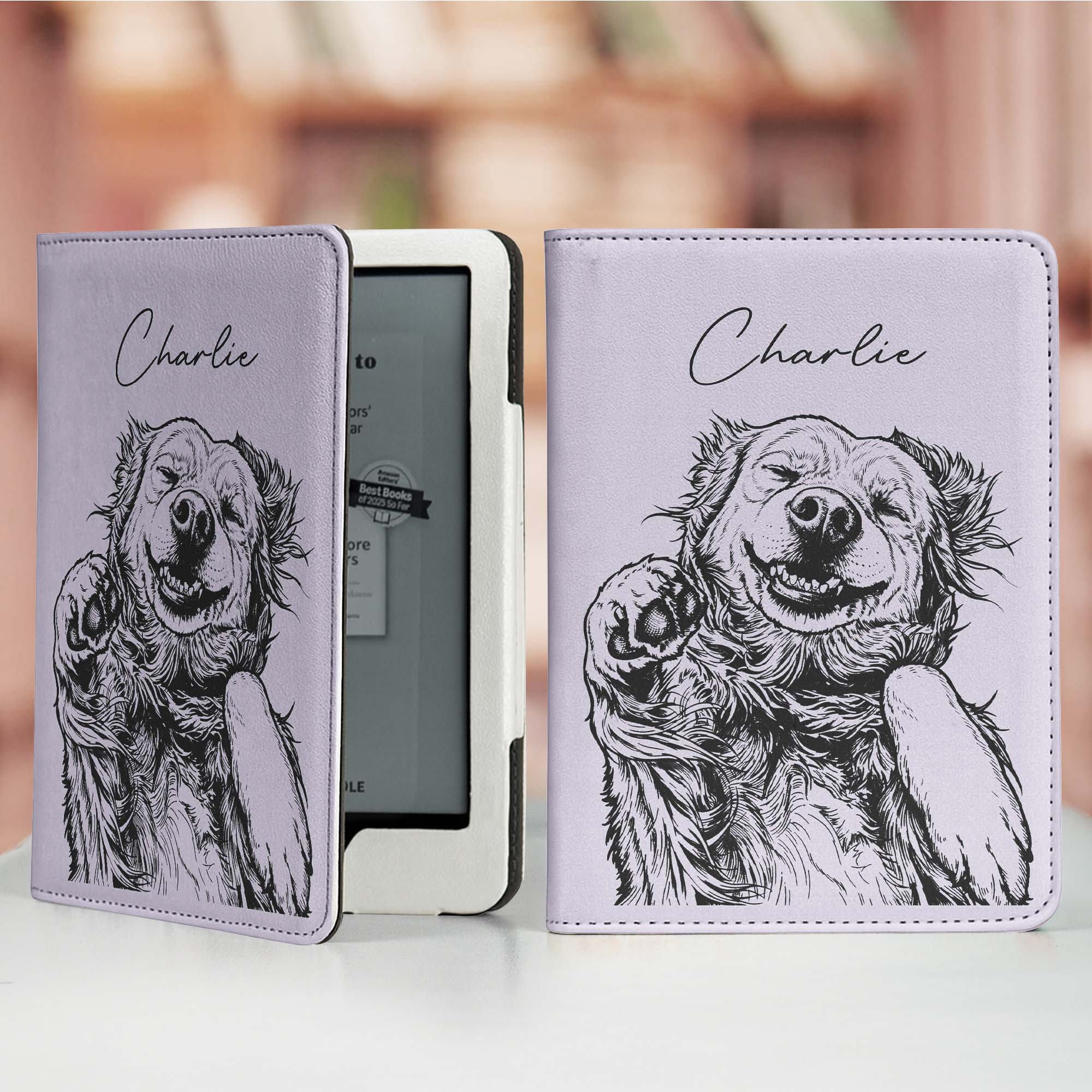 Custom-Pet-Portrait-Sketch-Line-Art-Personalized-Kindle-Case2