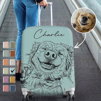 Custom-Pet-Portrait-Sketch-Line-Art-Personalized-Luggage-Cover-1