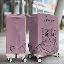 Custom-Pet-Portrait-Sketch-Line-Art-Personalized-Luggage-Cover-3
