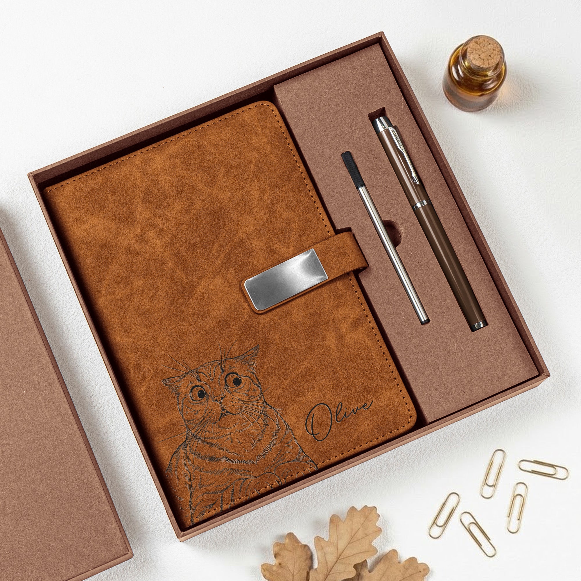 Custom-Pet-Portrait-Sketch-Line-Art-Personalized-Notebook-Set-3