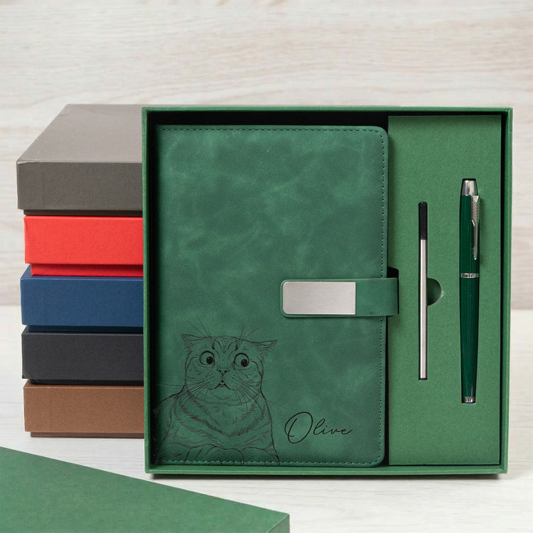 Custom-Pet-Portrait-Sketch-Line-Art-Personalized-Notebook-Set-6