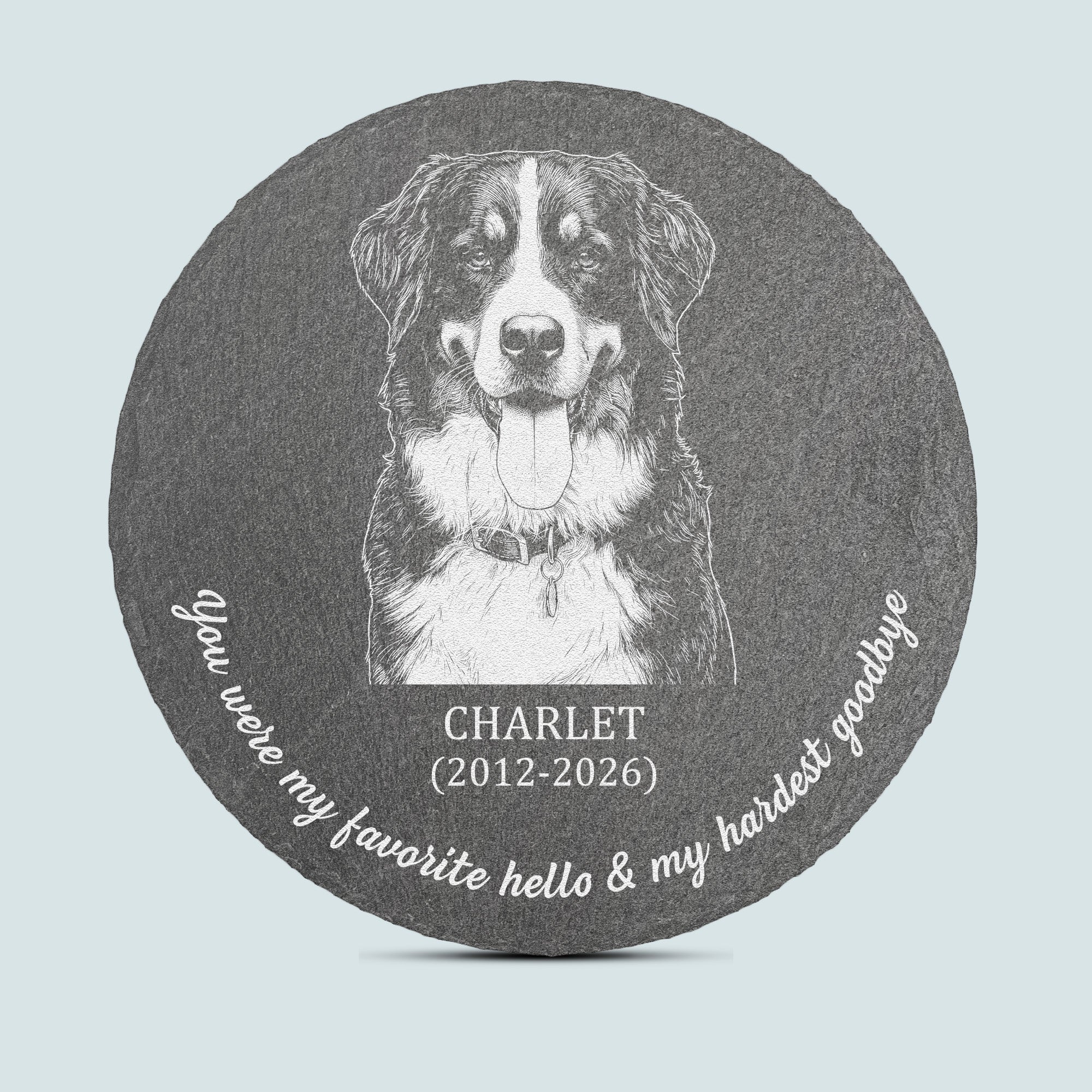 Custom-Pet-Portrait-Sketch-Line-Art-Pet-Loss-Gift-For-Pet-Owner-Personalized-Garden-Stone-2