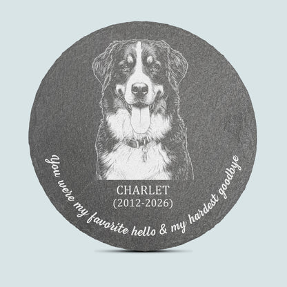 Custom-Pet-Portrait-Sketch-Line-Art-Pet-Loss-Gift-For-Pet-Owner-Personalized-Garden-Stone-2