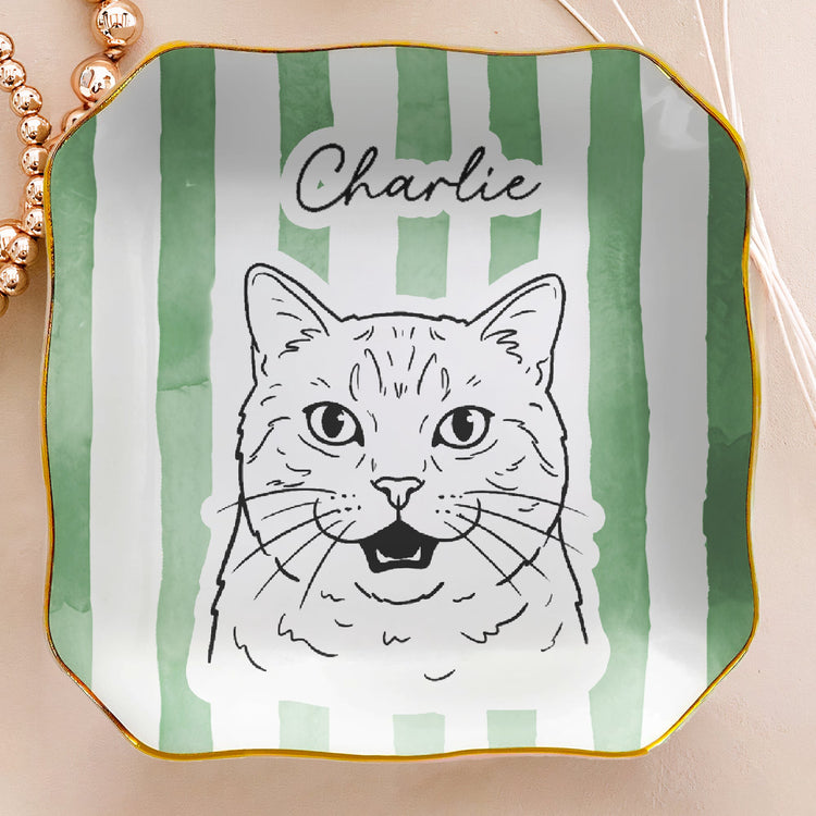 Custom_Pet_Portrait_Sketch_Line_Art_Striped_Pattern_Personalized_Jewelry_Dish_3