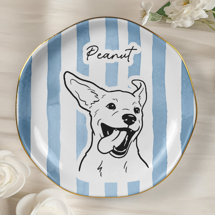 Custom_Pet_Portrait_Sketch_Line_Art_Striped_Pattern_Personalized_Jewelry_Dish_6