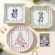 Custom-Pet-Portrait-Sketch-Line-Art-Striped-Style-Personalized-Jewelry-Dish-1