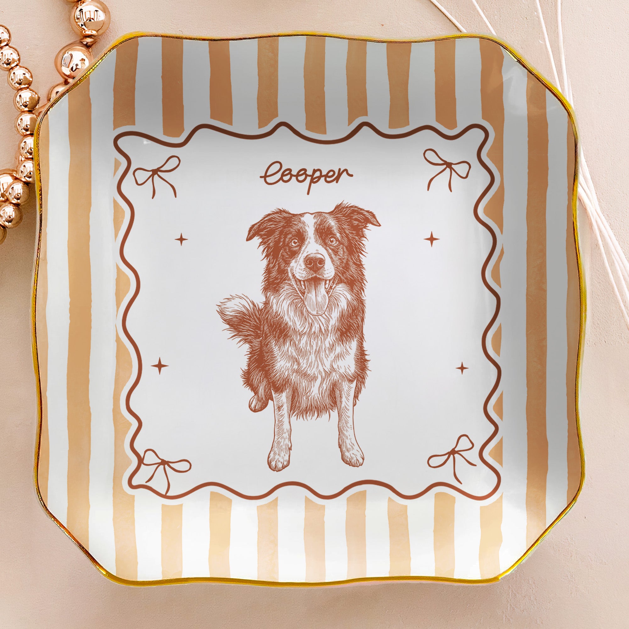 Custom-Pet-Portrait-Sketch-Line-Art-Striped-Style-Personalized-Jewelry-Dish-6