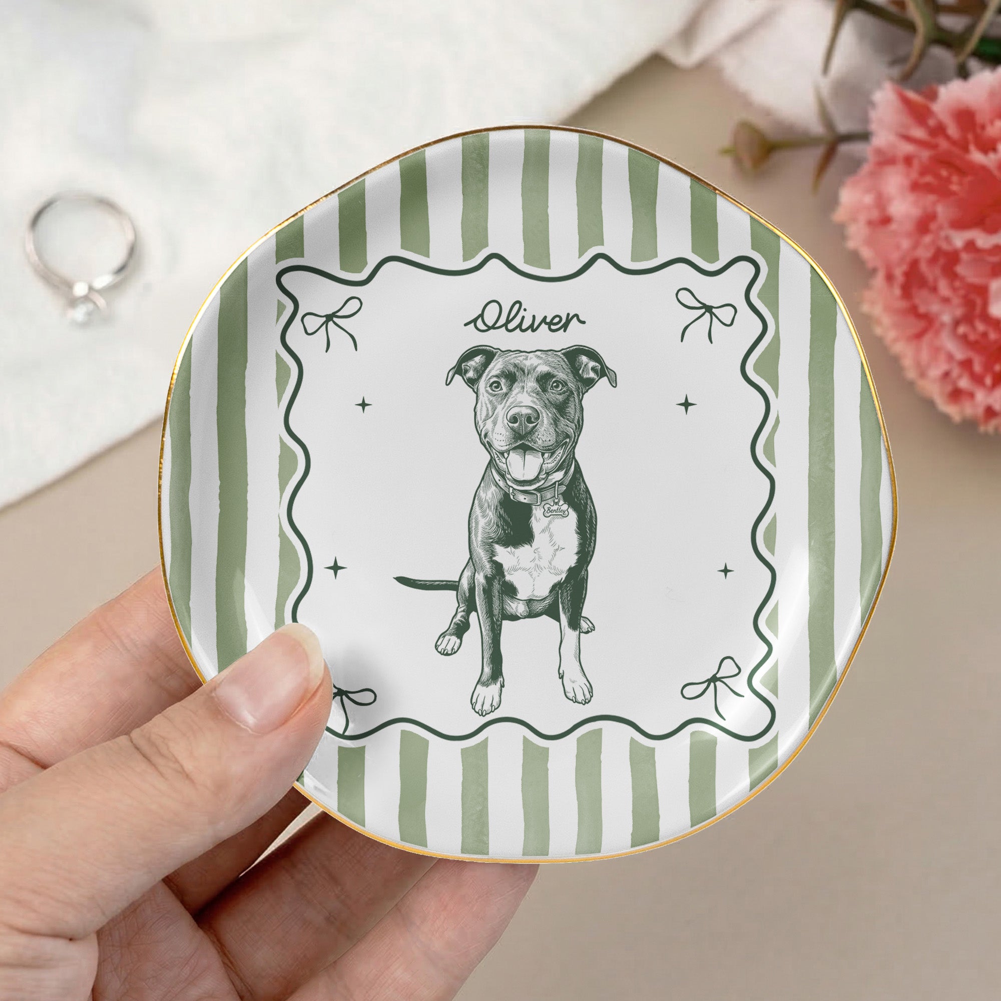 Custom-Pet-Portrait-Sketch-Line-Art-Striped-Style-Personalized-Jewelry-Dish-8