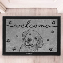 Custom-Pet-Portrait-Sketch-Line-Art-Welcome-Home-Personalized-Doormat-2