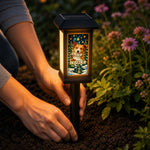 Custom-Pet-Portrait-Stained-Glass-Art-Christmas-Theme-Personalized-Solar-Garden-Light-3