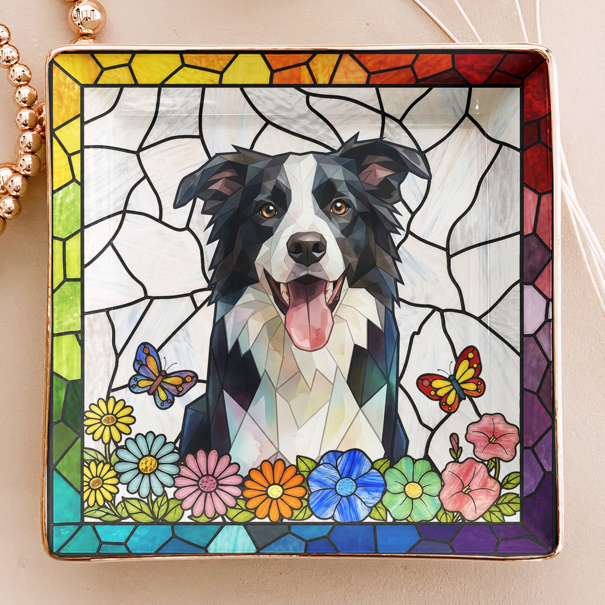 Custom-Pet-Portrait-Stained-Glass-Floral-Colorful-Personalized-Jewelry-Dish-3