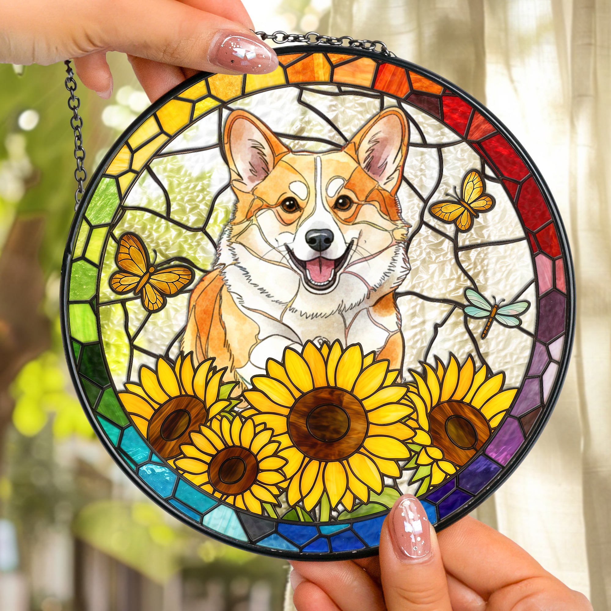 Custom-Pet-Portrait-Stained-Glass-Personalized-Window-Hanging-Suncatcher-2