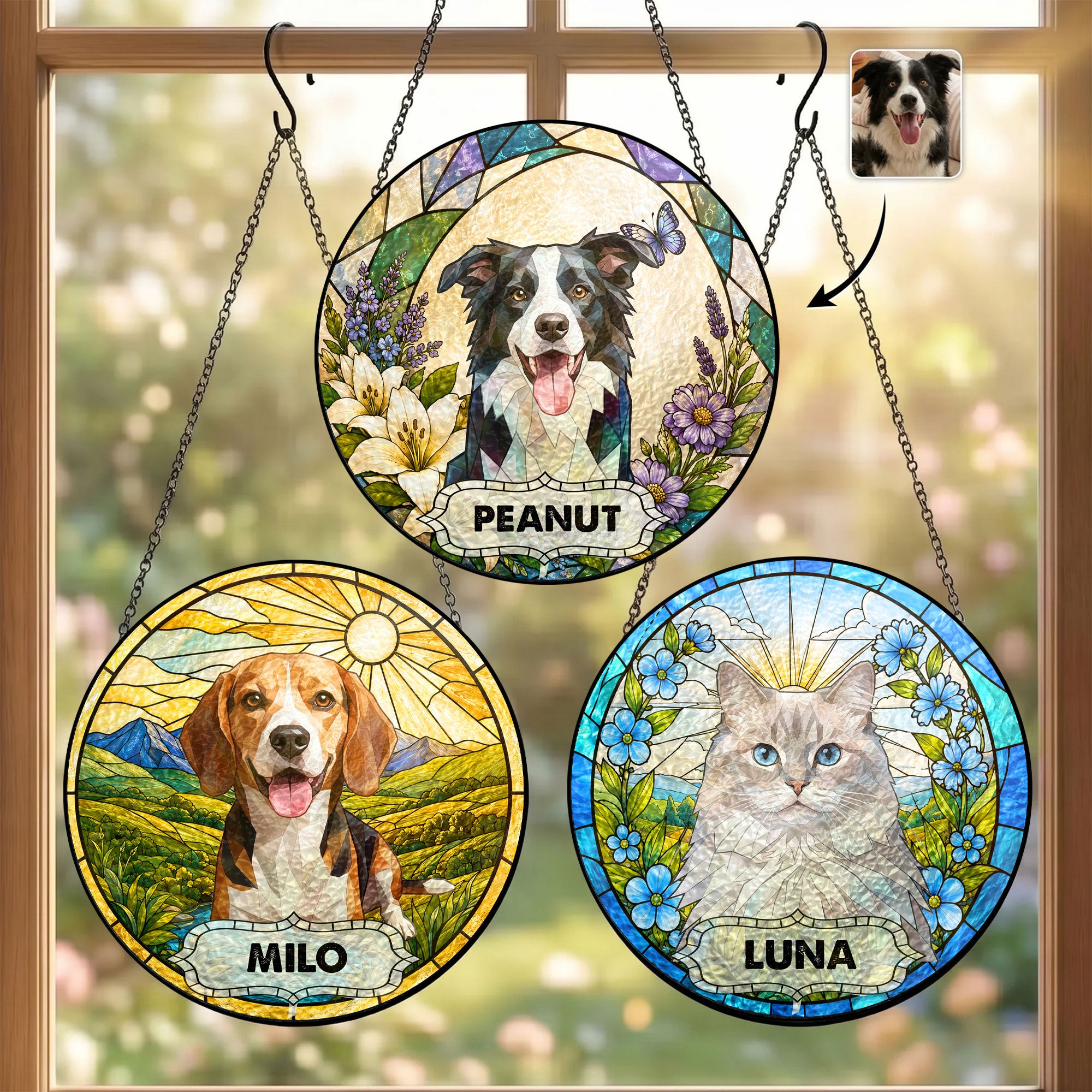 Custom-Pet-Portrait-Stained-Glass-Style-Art-Dog-Owners-Gifts-Pet-Loss-Gifts-Personalized-Window-Hanging-Suncatcher-1