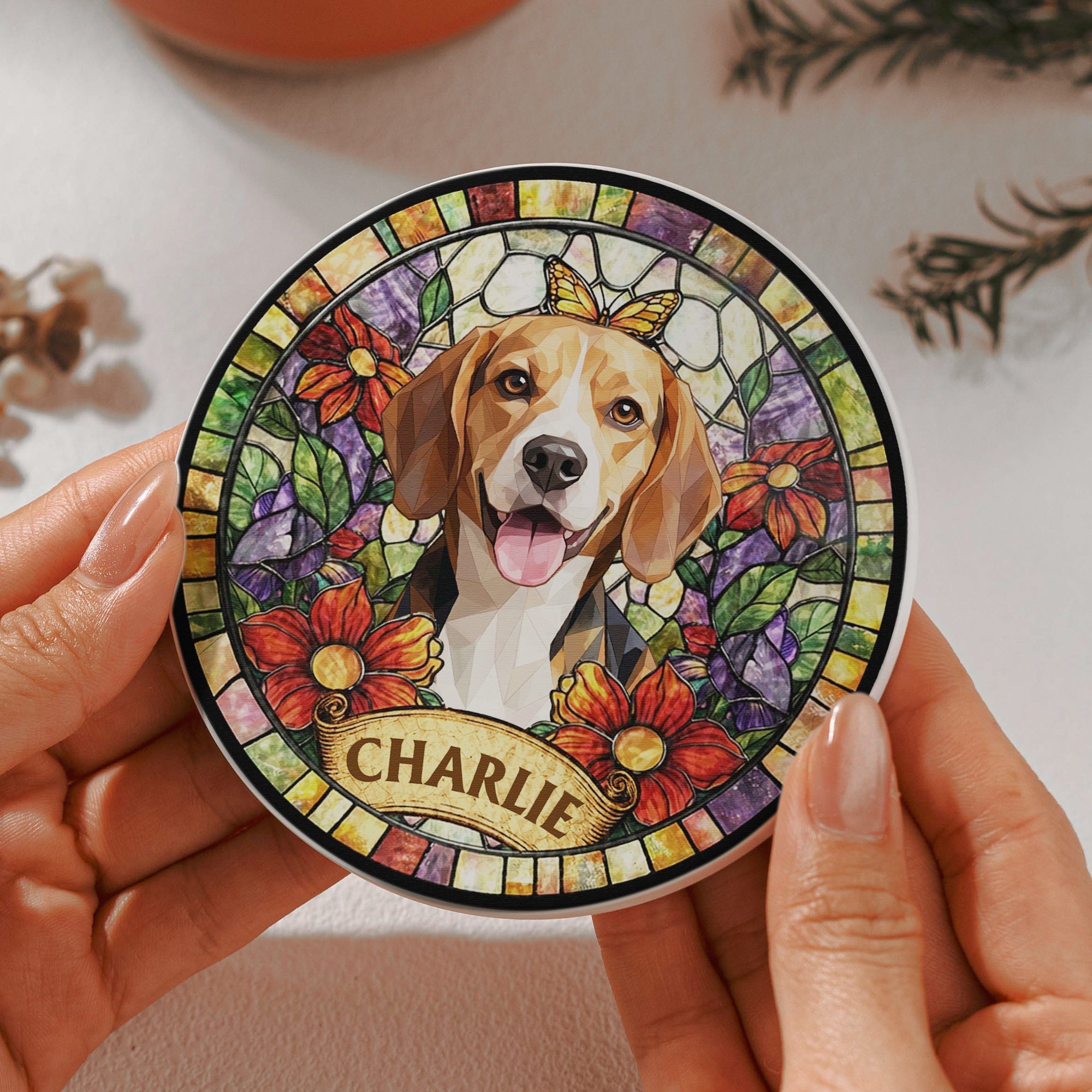 Custom-Pet-Portrait-Stained-Glass-Style-Gift-For-Pet-Lovers-Personalized-Coaster-4