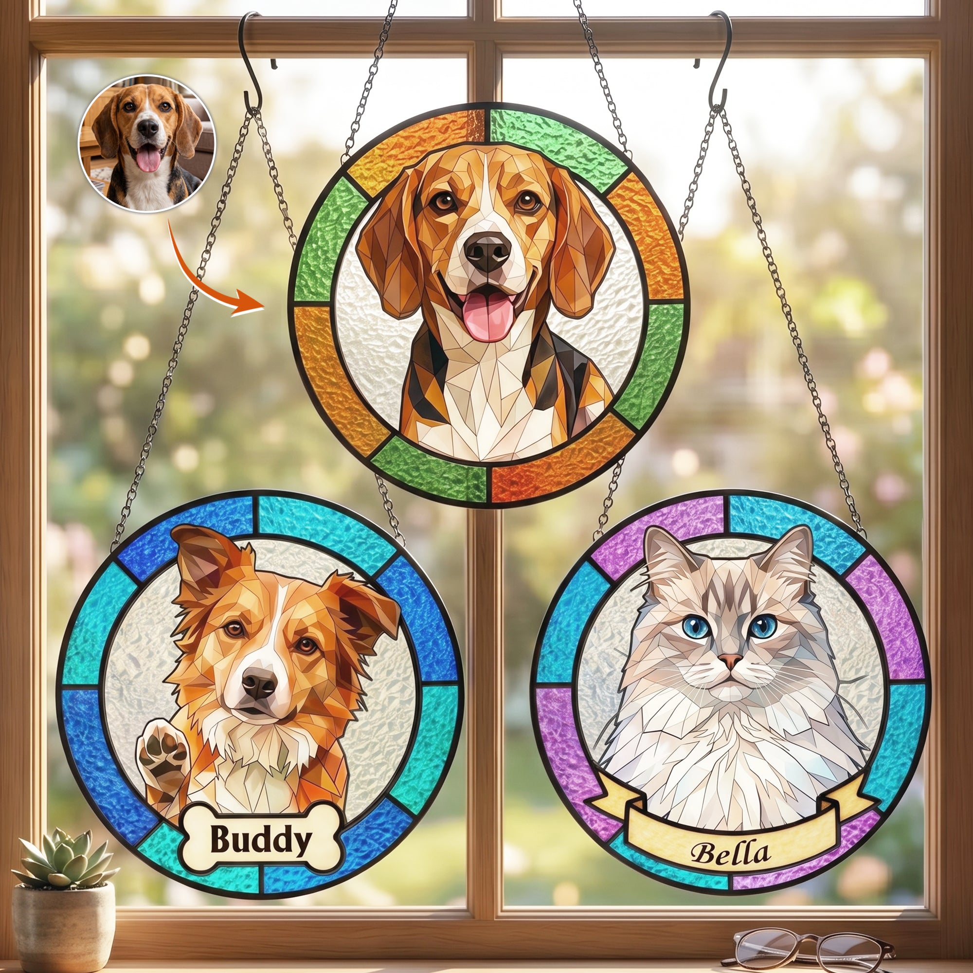 Custom-Pet-Portrait-Stained-Glass-Style-Gift-For-Pet-Owners-Personalized-Window-Hanging-Suncatcher-1