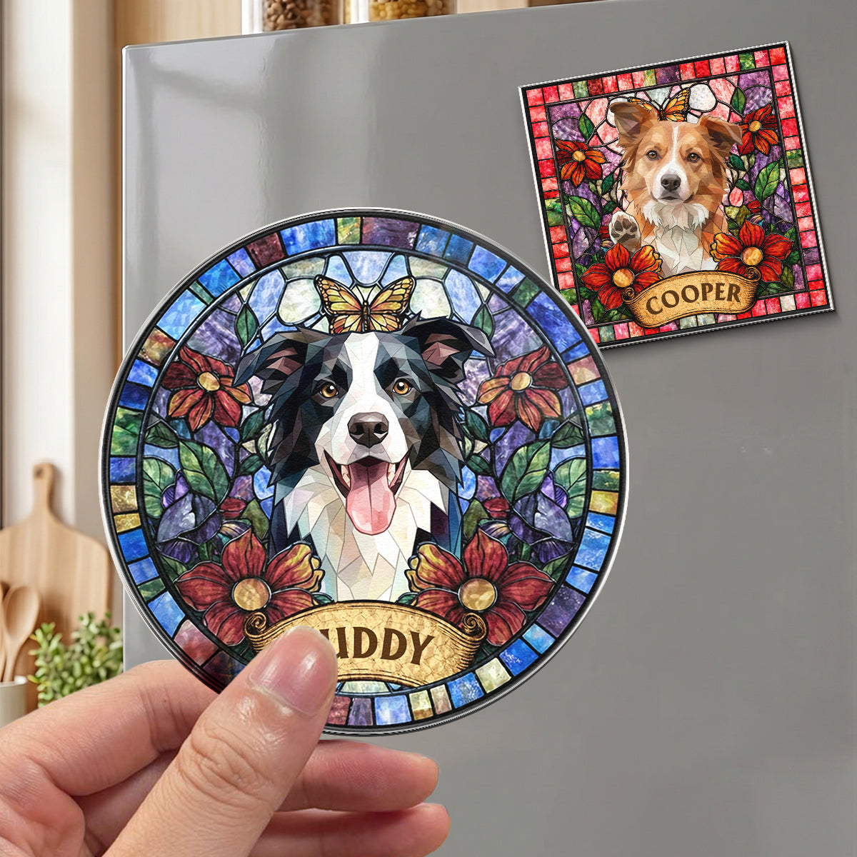 Custom-Pet-Portrait-Stained-Glass-Style-Gifts-For-Pet-Owners-Personalized-Magnet-2