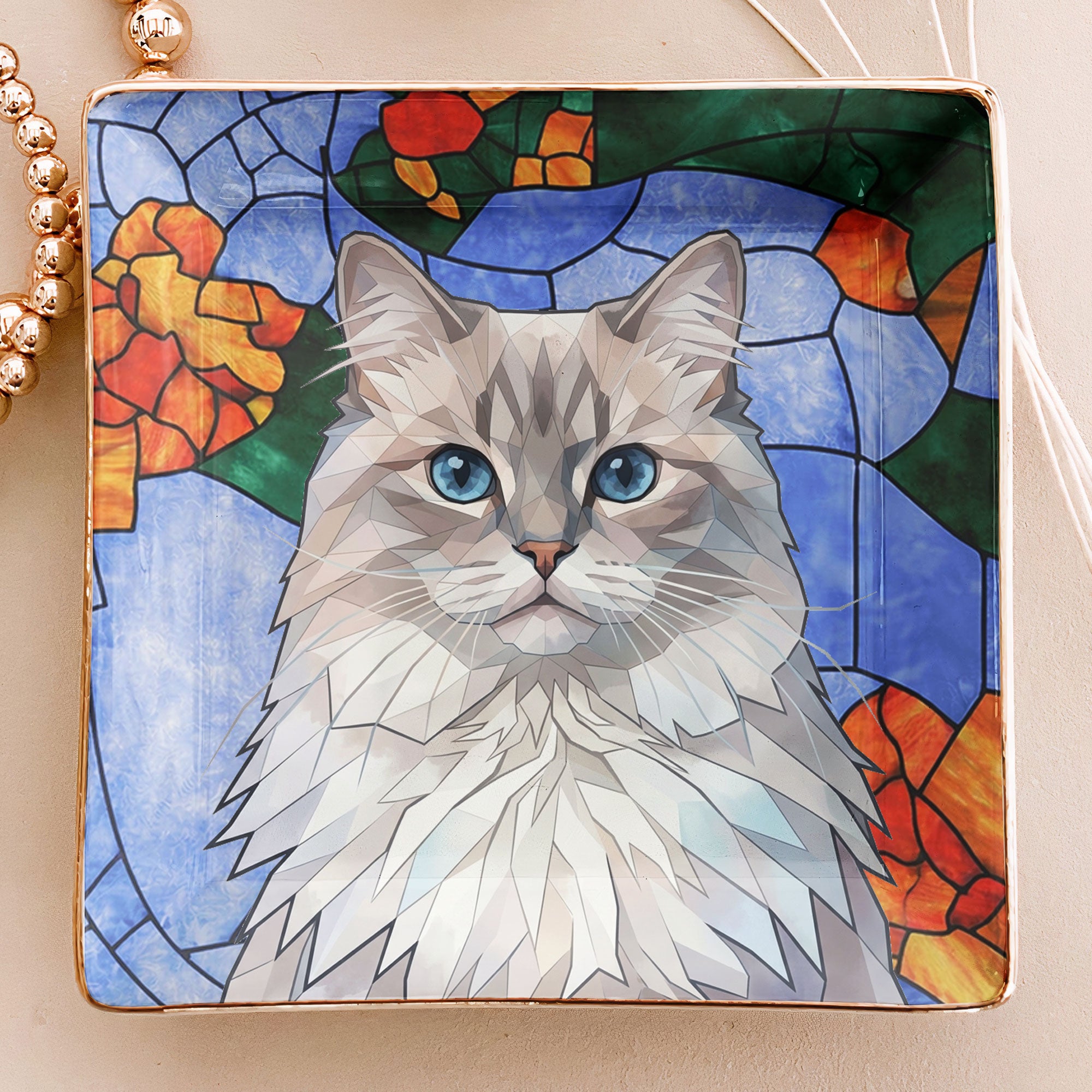 Custom-Pet-Portrait-Stained-Glass-Style-Personalized-Jewelry-Dish-4