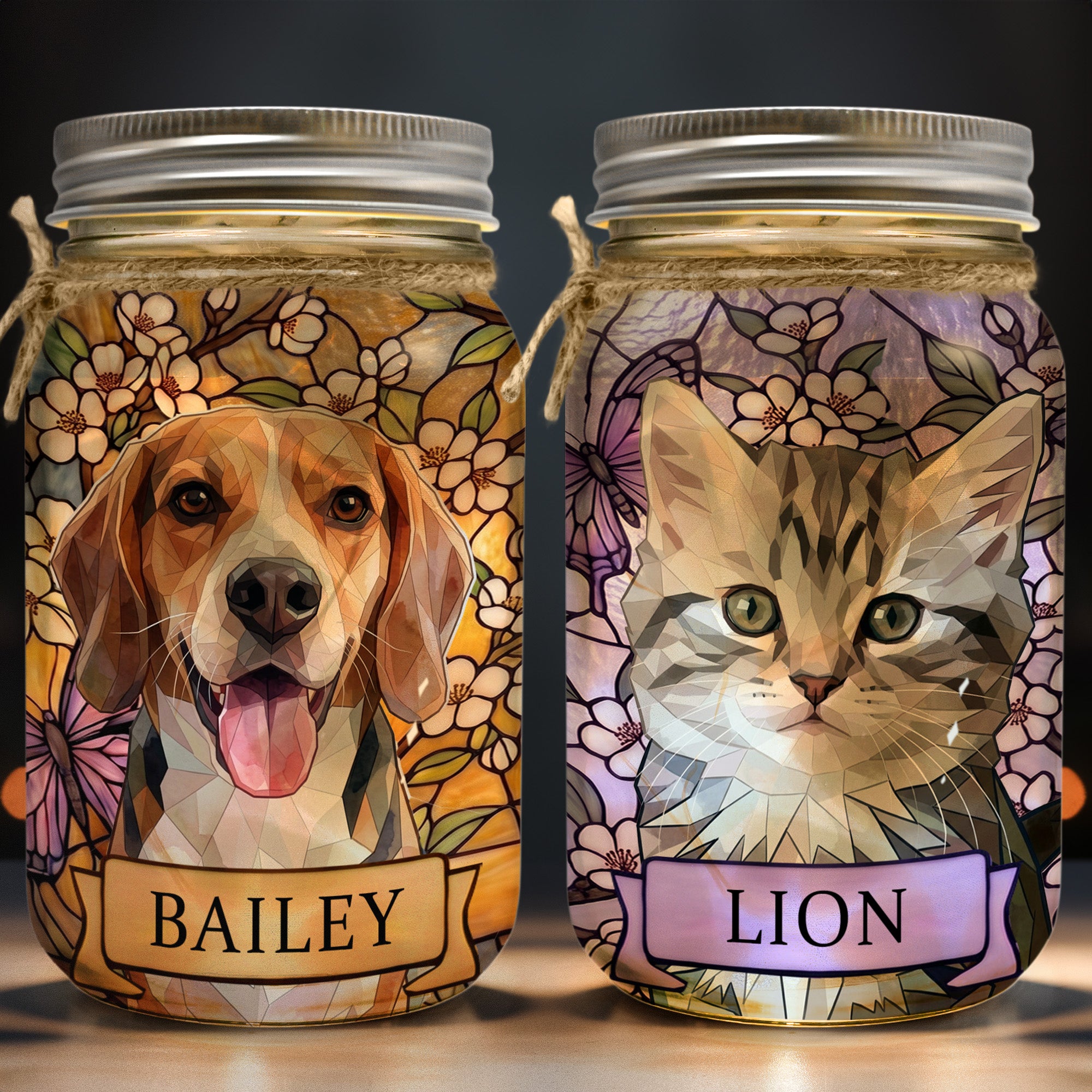 Custom-Pet-Portrait-Stained-Glass-Style-Personalized-Mason-Jar-Light-3