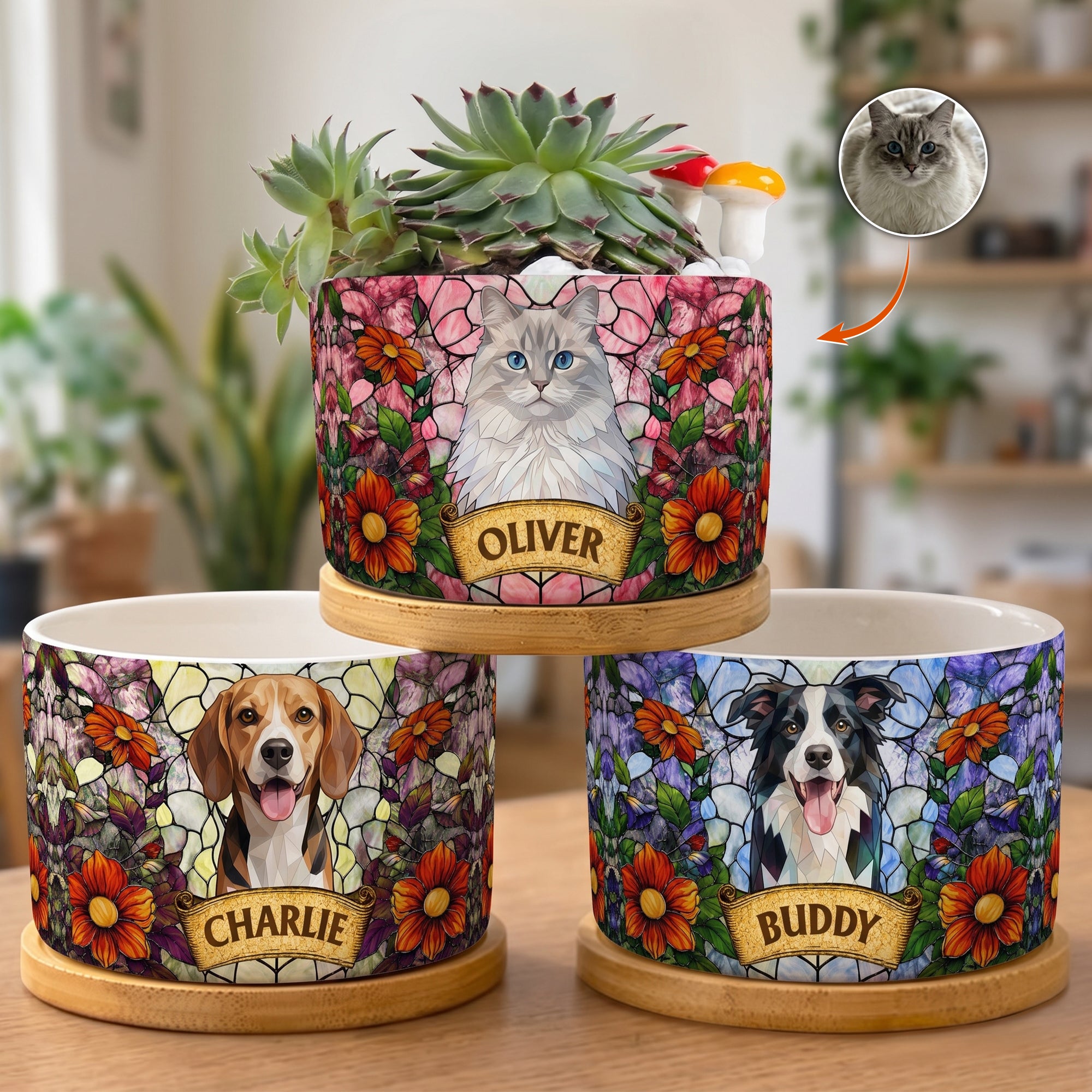 Custom-Pet-Portrait-Stained-Glass-Style-Pet-Loss-Gift-For-Pet-Owners-Personalized-Plant-Pot-1