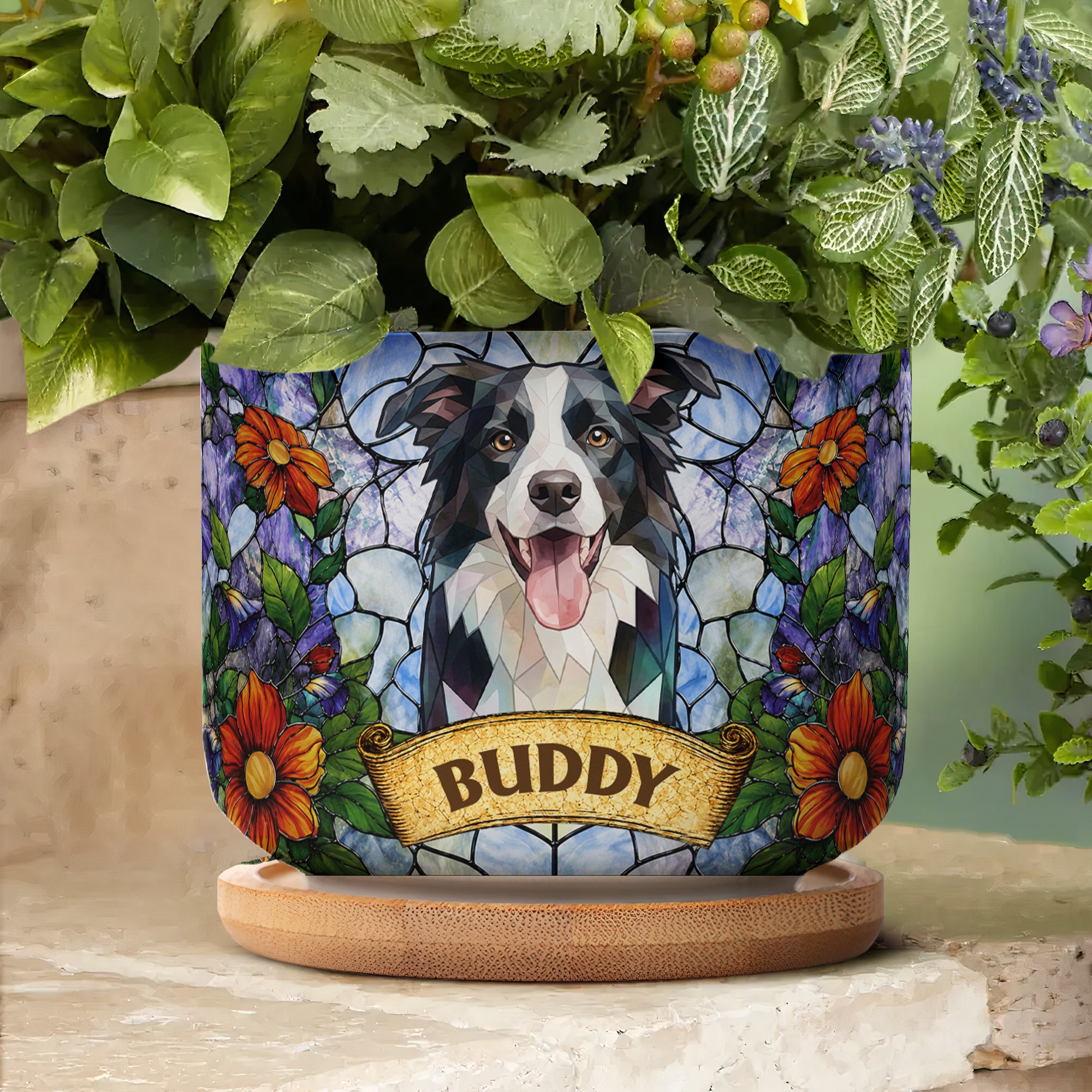 Custom-Pet-Portrait-Stained-Glass-Style-Pet-Loss-Gift-For-Pet-Owners-Personalized-Plant-Pot-4