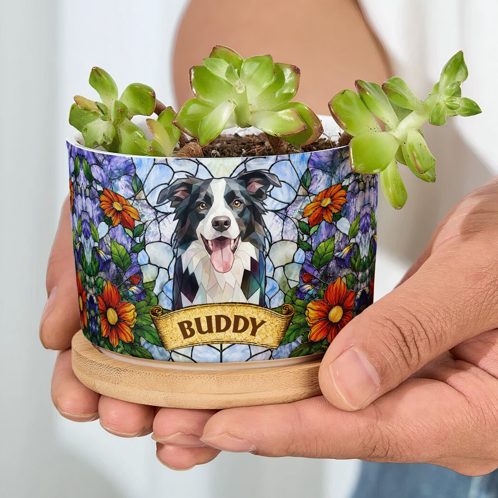 Custom-Pet-Portrait-Stained-Glass-Style-Pet-Loss-Gift-For-Pet-Owners-Personalized-Plant-Pot-5