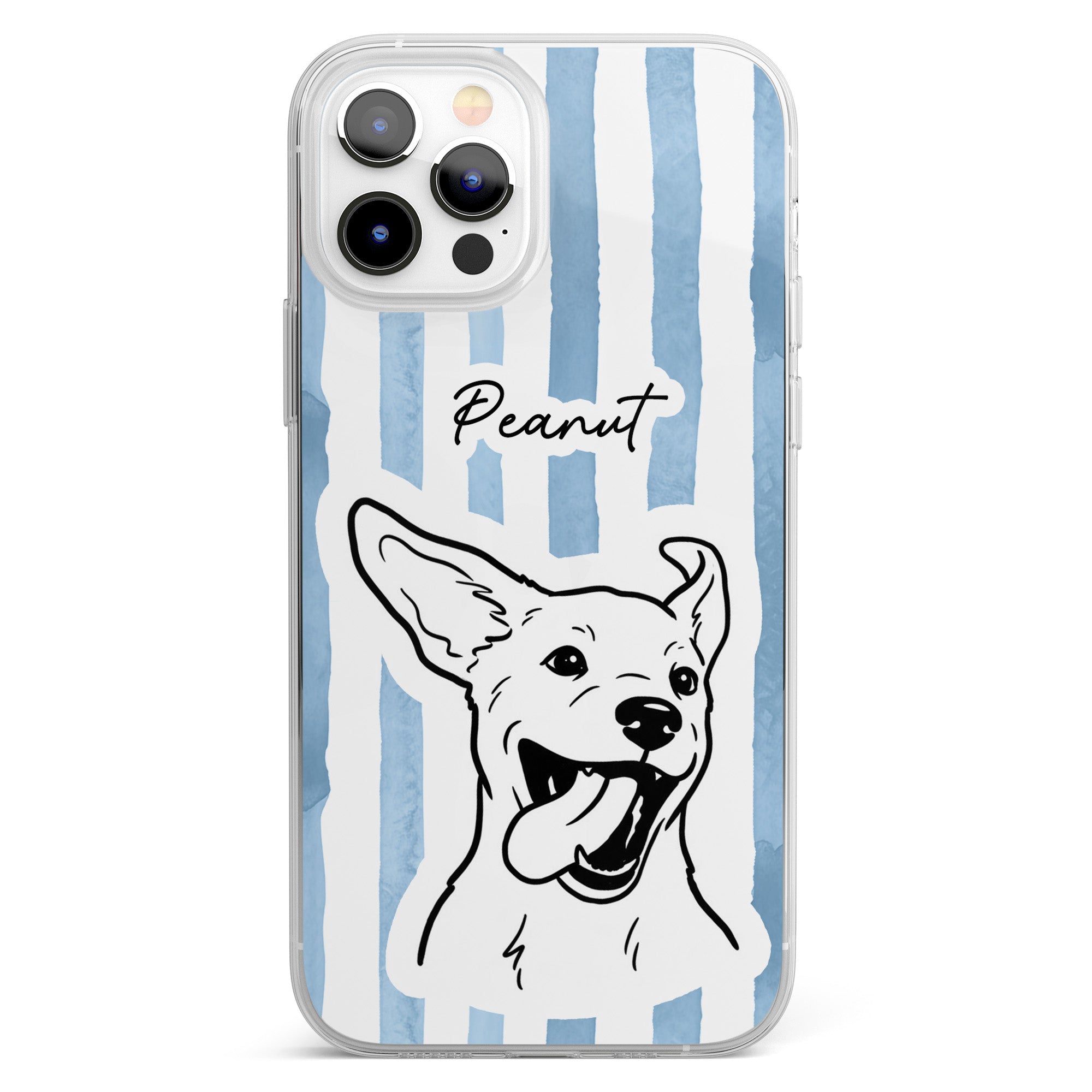 Custom_Pet_Portrait_Stripes_Pattern_Personalized_Phone_Case_2