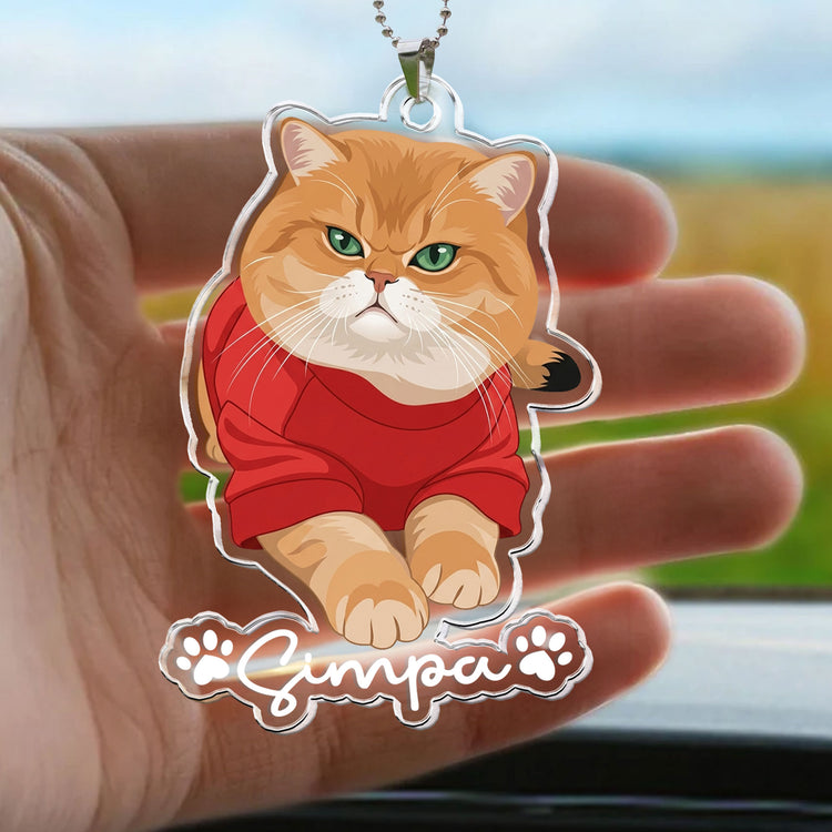 Custom-Pet-Portrait-Turn-Photo-Into-Art,-Gifts-For-Dog-Lovers,-Cat-Lovers-Personalized-Rear-View-Mirror-Accessory-4