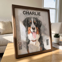 Custom-Pet-Portrait-Watecolor-Art-Pet-Collar-Frame-Keepsake-Personalized-Frame-4
