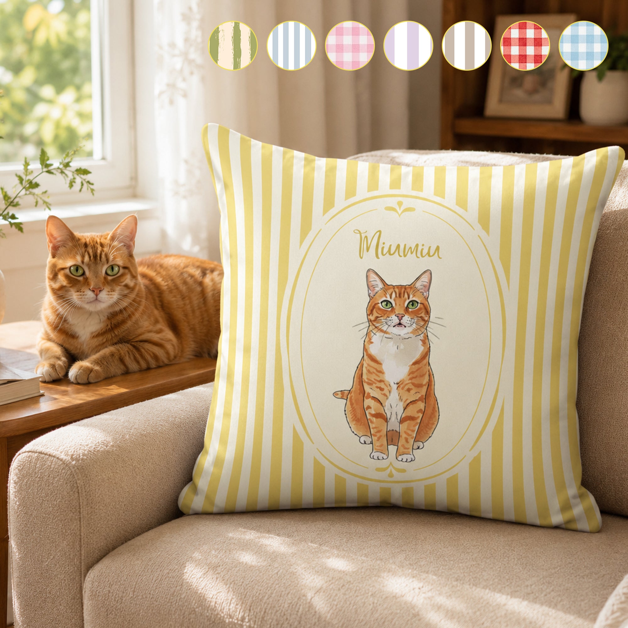 Custom-Pet-Portrait-Watercolor-Art-Home-Decor-Personalized-Pillow-1