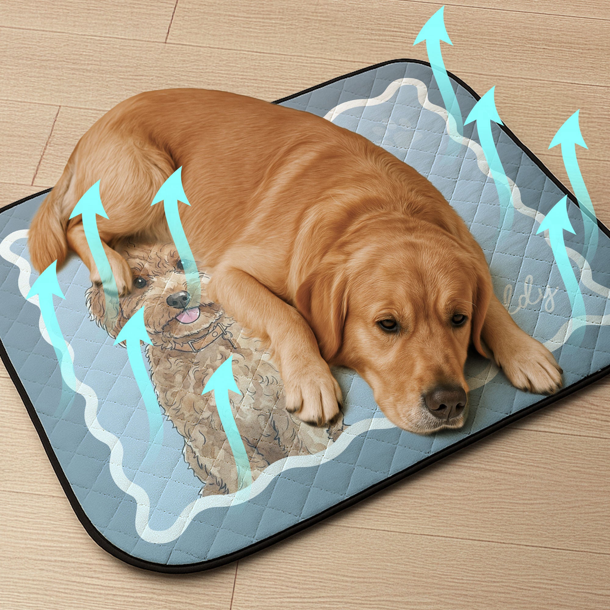 Custom_Pet_Portrait_Watercolor_Art_Personalized_Cooling_Mat_4