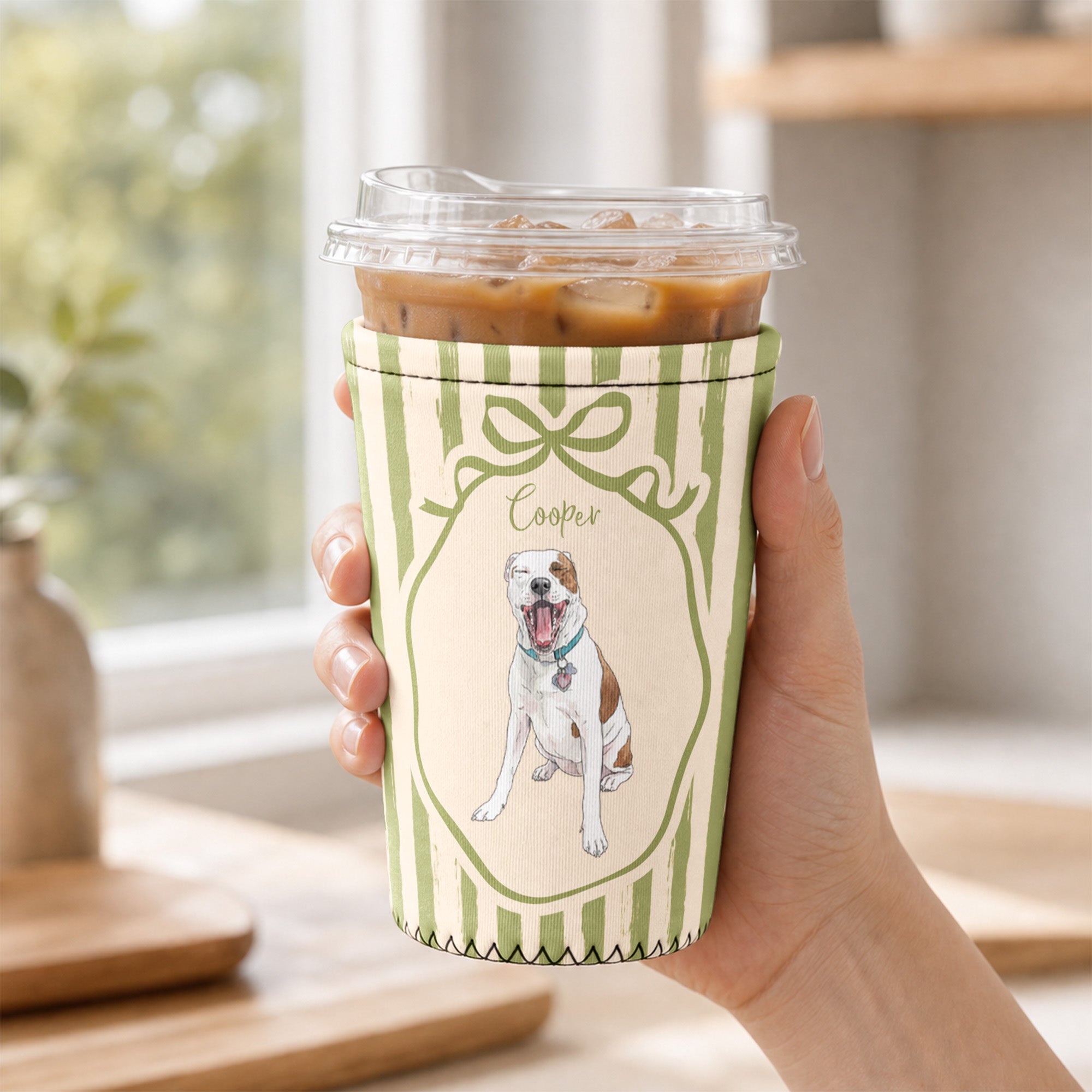 Custom-Pet-Portrait-Watercolor-Art-Personalized-Iced-Coffee-Sleeve-2